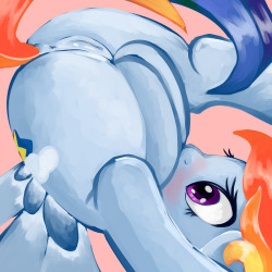 ponylicking:  Upside down Dash  X3