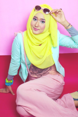 hijab-wearitright:  Dian Pelangi, Indonesian fashion designer.