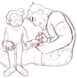 ursubs:  magnus paints everyones nails!! also reminder to check