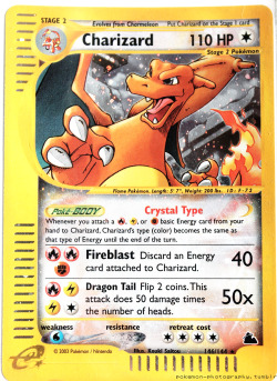 pokemon-photography:  Crystal Charizard- Skyridge 2003 