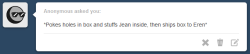 askchibieren:  Anon I demand a 10 page essay on why sending me