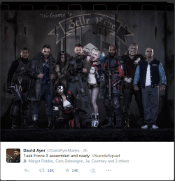 dcu:  David Ayer has tweeted the first full cast picture of the