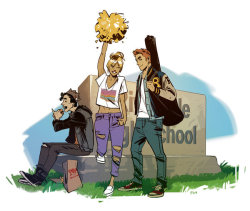 kateordie:  trueobsessive:  Jughead, Betty and Archie by Saga’s