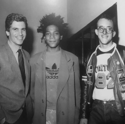 twixnmix:    Larry Gagosian, Jean-Michel Basquiat and Keith Haring