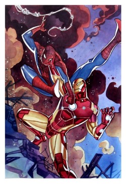 herochan:  Spider-Man vs Iron Man  Illustration by Thony Silas