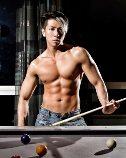 luxaiophotography:  Who wants to play pool with @guy_tang #asianmen