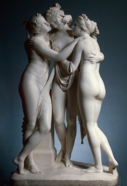 oldroze:  “The Three Graces” by Antonio Canova. Marble.