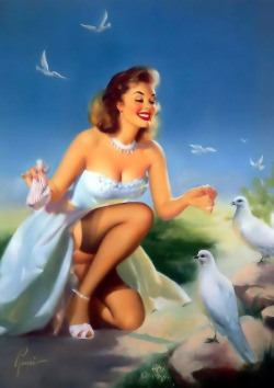 lovethepinups:    Edward Runci - “Pleasing the Flock” 1950’s