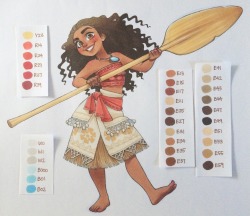 sakurajoker:  Disney’s Moana with all the colors I used for