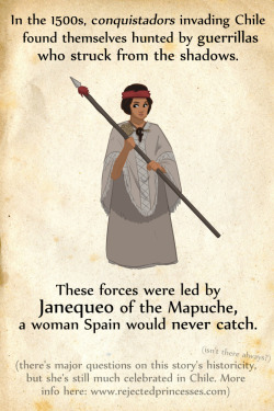 rejectedprincesses:   Janequeo (late 1500s, Chile):   The Rebel