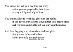 psychotic-torture:  sad black and white blog, I follow back similar