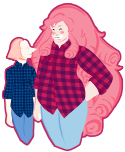 smolgaybird:  Girlfriends in matching flannels. it was rose’s