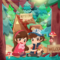 rennomiya:  gravity falls fanart because i want to exert effort