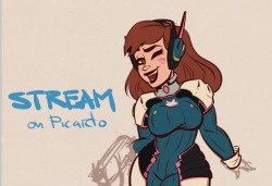 Streamin D.Va from Overwatch on Picarto. Be gentle, it’s my