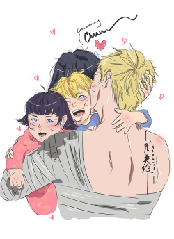 mang-ie:  The usual mornings at the Uzumaki’s: Lots of hugs