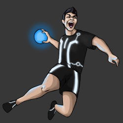 cotestrong:  SLAM DUNK YOUR FACE the whole thing felt like Tron to me. so here’s a dodgeball-playing tron-suit-wearing Markiplier! (the second one is transparent, in case you need a transparent dodgeball-playing tron-suit-wearing Markiplier) 