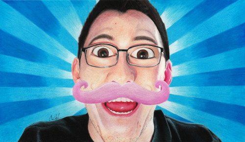 thelittlenightowl:  I finally finished it! Only my 2nd completed colored pencil work so I’m still learning, but I’m really happy with it. I hope it makes you smile, @Markiplier! You’re the best. :)
