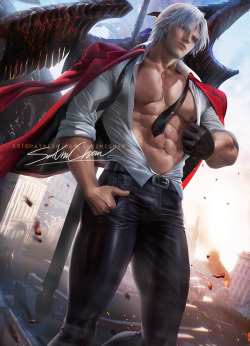 sakimichan:   new piece of dante <3 a piece inspired by the