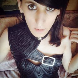 Rawr my luvly new corset i got for my bday ^_^ #emo #emogirl