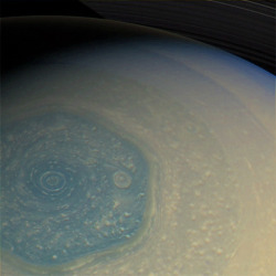ikenbot:   Saturn’s Hexagon This is a view of Saturn’s north