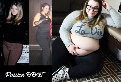 from-thin-to-fat:  130lbs to 300 lbs Passionbbw.tumblr.com