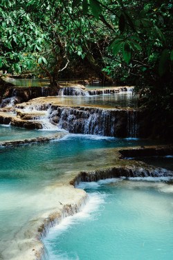 danlophotography:  These Waters | Kuang Si Waterfall, Laos