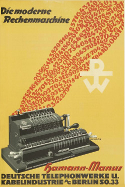 design-is-fine:  Reusch, illustration for calculator ad, 1926.