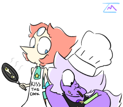 triangle-mother:  cooking mamas.png I headcanon that Pearl and