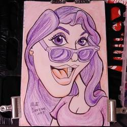 Caricature of a purple lady.  #purple #caricatures #caricature