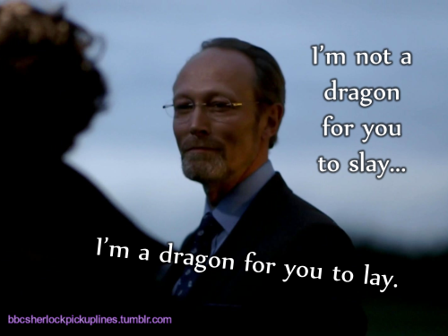 “I’m not a dragon for you to slay… I’m a dragon for you to lay.”