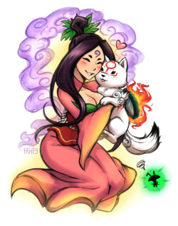 just started playing okamiden~ ♥︎  
