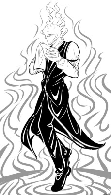 mooncatyao:  [Grillby] Line art