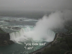 “You look sad” “I am” on We Heart It.