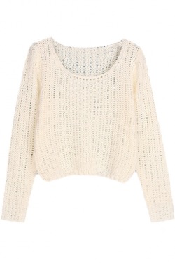so-jinn:Crop Sweater + Denim DressMore Clothes Here 