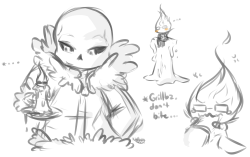 hungrykuroneko:  Candle Grillbz doodles ~What if, instead of