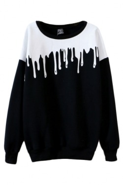 zodiaccity:  Opposites Attract!! Color Block Round Neck Long