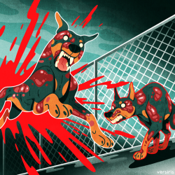 versiris: Drew some zombie doggies while waiting for the Resident