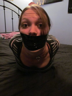 miss1k:  Sparky tape hogtied 8 by ForestWolfDragon  Nice and