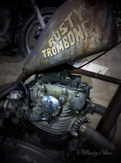 rustyolive:  The Rusty Trombone. Yamaha XS650 bobber. 