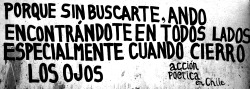 accionpoeticaenchile:  “Porque sin buscarte, ando encontrándote