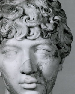 marmarinos: Bust of young Lucius Verus, 2nd century CE. Marble.