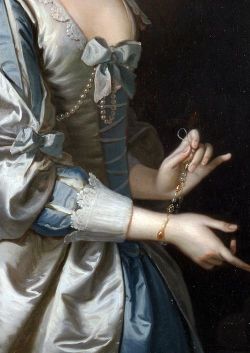 ladylimoges:  Saved from eiramis.tumblr.com Thomas Hudson,Portrait of a Woman, Probably Elizabeth Aislabie, of Studley Royal, Yorkshire (detail) 1749 29w Jay Egge 