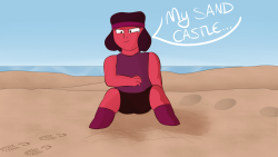I drew this for that one text about Ruby’s sandcastle c: This