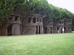 vvolare:  North Carolina-based sculptor Patrick Dougherty weaves