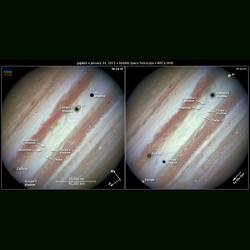 Jupiter and 5 of its moon’s. Io, Europa, Callisto, Amalthea