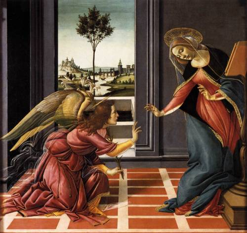 artist-botticelli:  The Cestello Annunciation, 1489, Sandro BotticelliMedium: