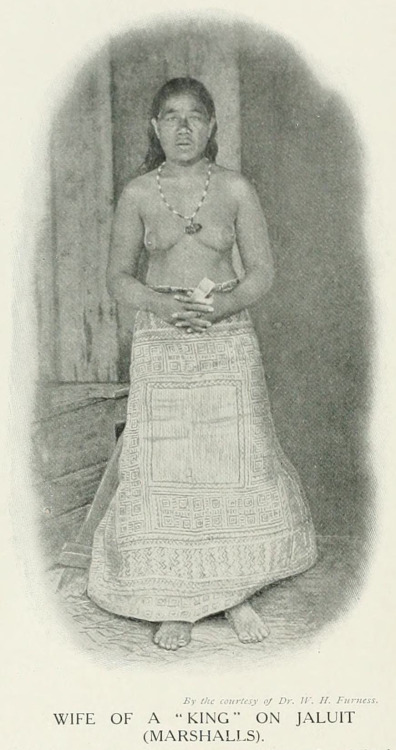 Micronesian woman, from Women of All Nations: A Record of Their Characteristics, Habits, Manners, Customs, and Influence, 1908. Via Internet Archive.