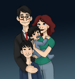 emkay-oh:  Hiro’s family throughout the years. It’s changed