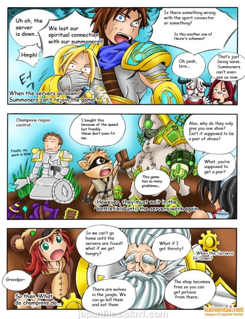 http://www.imagefap.com/pictures/4766833/1-Kimmundo-When-Servers-go-Down-League-of-Legends-Hentai-English Read the full adventure!