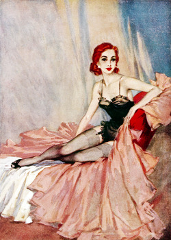 vintagegal:  Illustration by David Wright c. 1940s